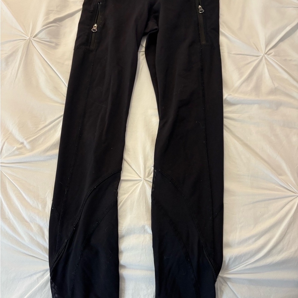 Black Athletic Pants with Zipper Pockets